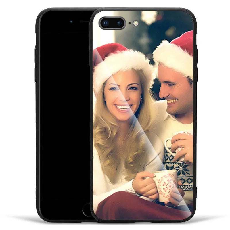 Ultra-thin patterned iPhone case with raised edges showing on a smartphone.