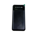Black ultra-thin 10000mAh power bank with compact portable design