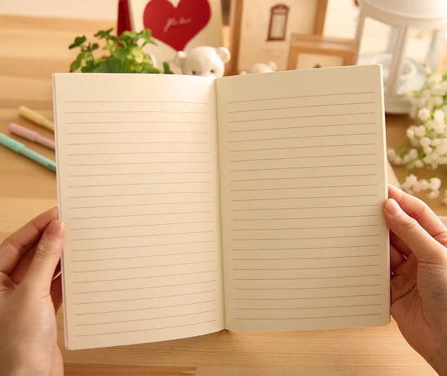 School supplies notebook, 21x14cm portable notebook with broken flowers cover