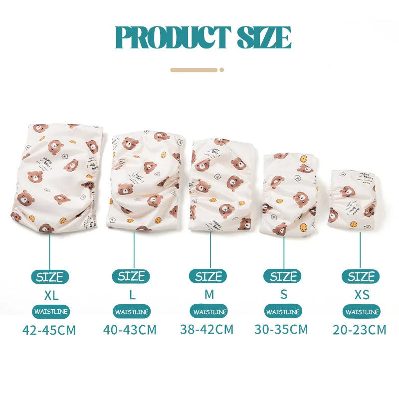 Reusable male dog diaper belly band wrap with cartoon bone paw print design and elastic waistband