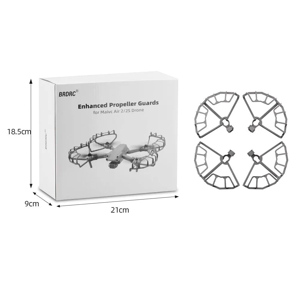 Grey ABS plastic propeller guard ring for DJI Royal Air 2 and Air 2S drone models.