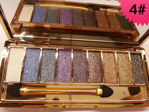 Bear Winnie nine colour diamond bright eye shadow palette with eight style options, 90g weight
