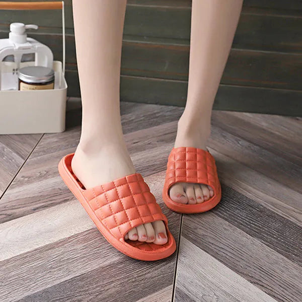 Unisex EVA waterproof non-slip flip-flop home slippers for bathroom use, available in six colours