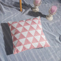 Geometric cotton embroidered pillowcase 45x45cm single-sided cushion cover with invisible zipper