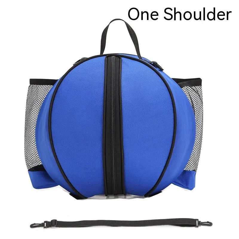 Oxford cloth basketball training bag showing 9 litre capacity with shoulder carrying options