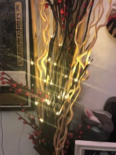 20 LED twig light string, 75cm, five branches, battery operated, for party wedding festival decoration