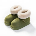 Women winter thick-soled cotton snow boots with plush upper and EVA sole in Beige