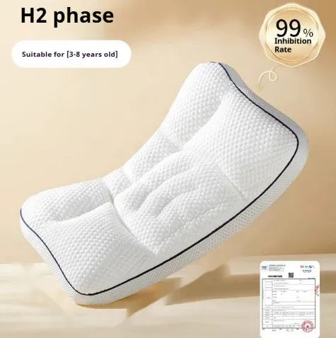 Children's partition neck pillow with antibacterial cold and warm sides for ages 1-3-6 years