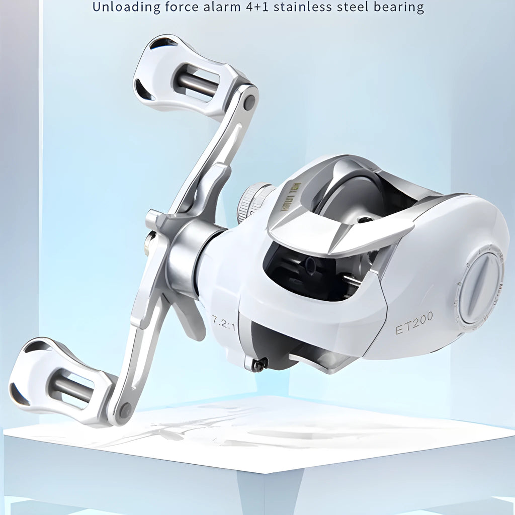 ET Drop Wheel micro bait casting fishing reel with drag system and multiple configuration options