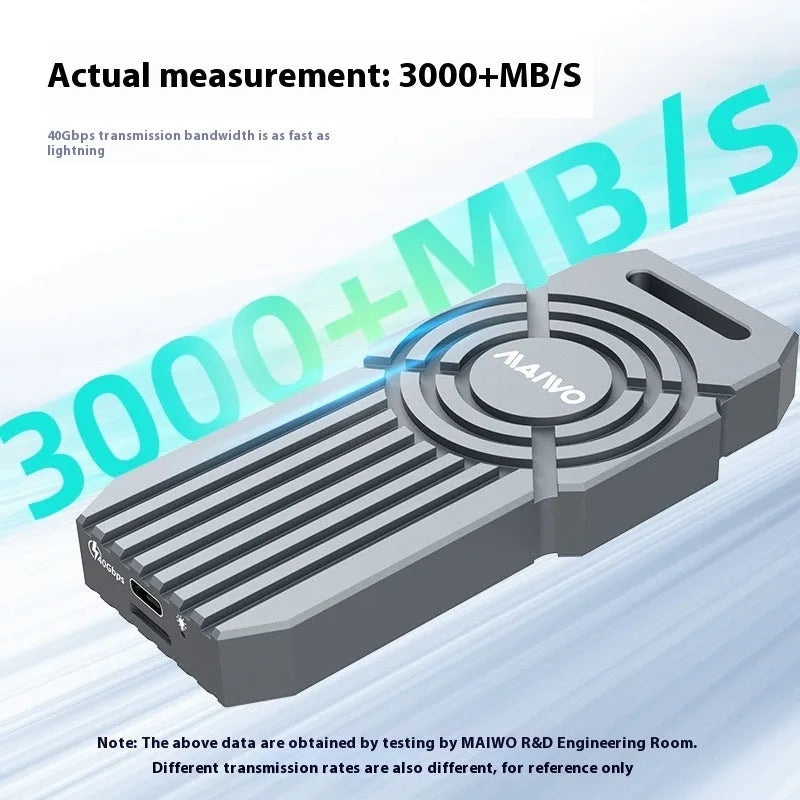 USB4 hard disk enclosure for NVMe M.2 SSDs with aluminium case and Thunderbolt 4 compatibility
