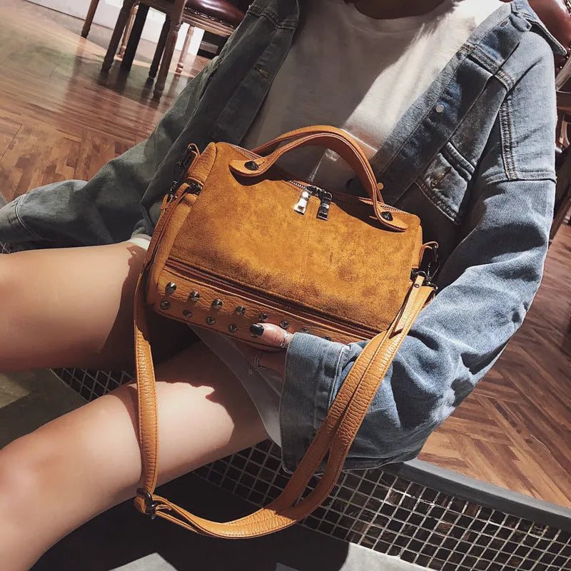 Soft PU casual tote shoulder bag for women in grey, showing large interior and zip closure.