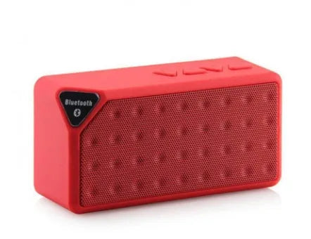 Small cube-shaped Cannon X3 portable Bluetooth speaker and radio in multiple colour options
