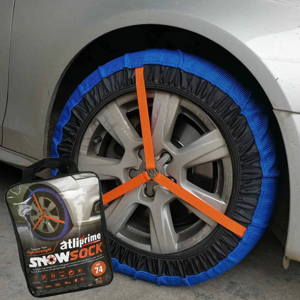 KD Auto Snow Sock black jacquard polyester winter textile anti-skid chain for all car models