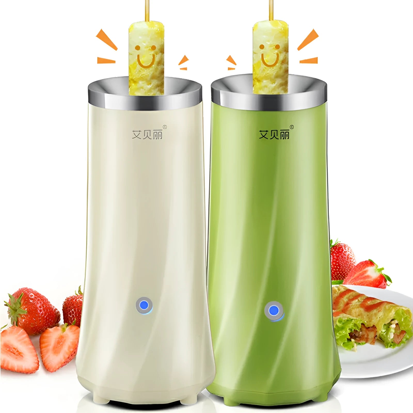 Mini breakfast machine in beige colour with automatic function and 50W power rating