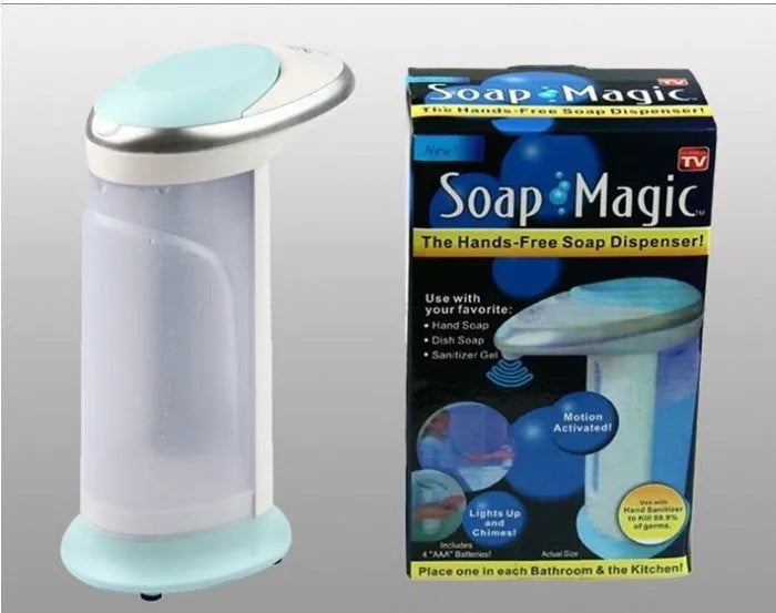 Automatic touchless soap dispenser, 400ml, ABS electroplated, 14.7 x 9 x 21.3cm, black