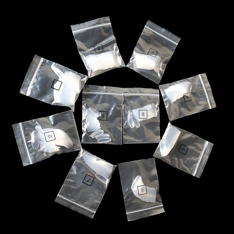 Clear natural false nails ABS material 500-piece set with 10 different sizes
