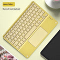 Square Hat Touch Bluetooth Wireless Charging Keyboard in full colour touch finish