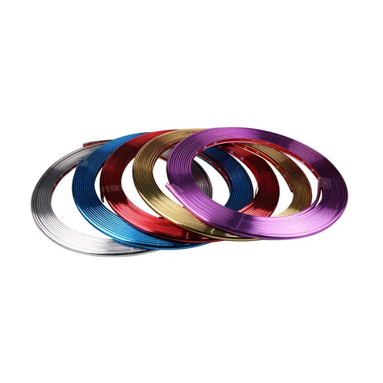 Electroplated purple PVC wheel hub trim circle guard for car wheel protection and decoration