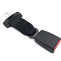 GM car seat belt extender in black 23cm fully enclosed style with ABS buckle and polyester strap