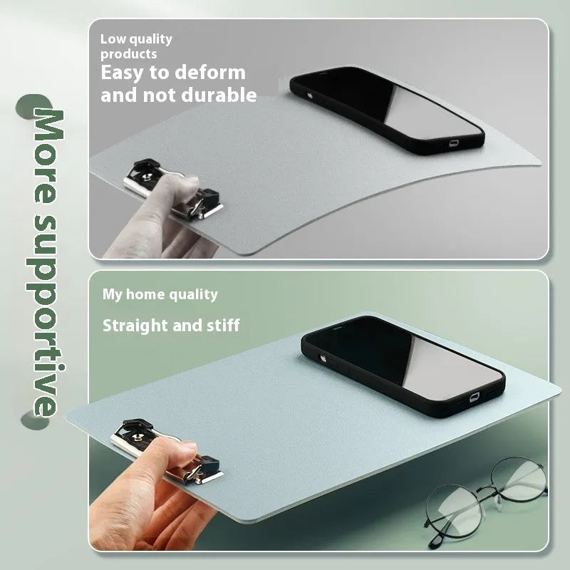A4 plywood writing pad with extra thick board in black, blue, green, pink or white for office and study use