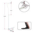 Black mobile phone bed bracket with clamp mount and overhead support shelf for bedside use