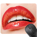 Red lips design rubber mouse pad measuring 240mm by 200mm on a desk