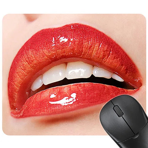 Red lips design rubber mouse pad measuring 240mm by 200mm on a desk