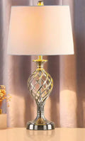 Modern alloy table lamp with touch sensor and USB port on base