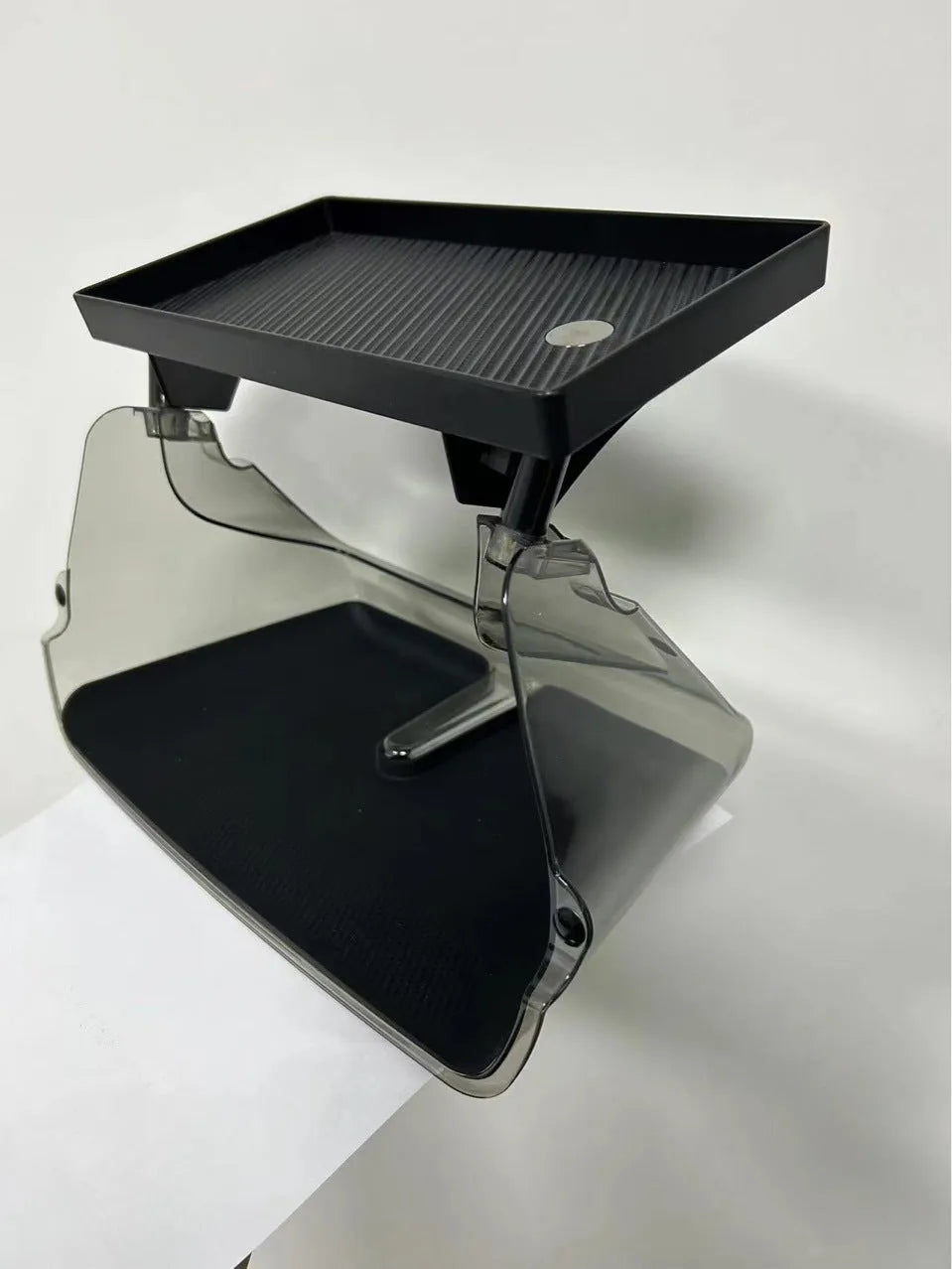 Black ABS plastic storage box for Tesla Model 3 and Y centre console with napkin box