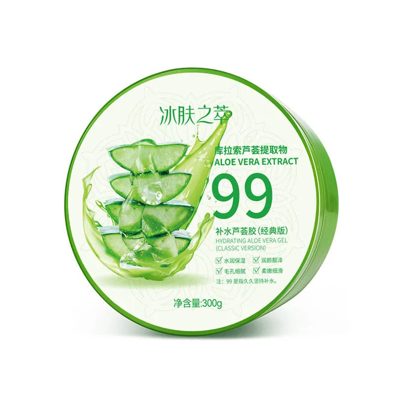 Single tube of aloe vera emulsion gel 300g for face and body moisturising