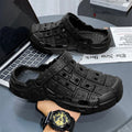 Men's sand-coloured EVA slippers with a thick sole and toe holder design
