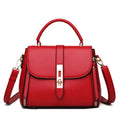 Women's soft PU leather shoulder bag in square vertical messenger style showing black colour option