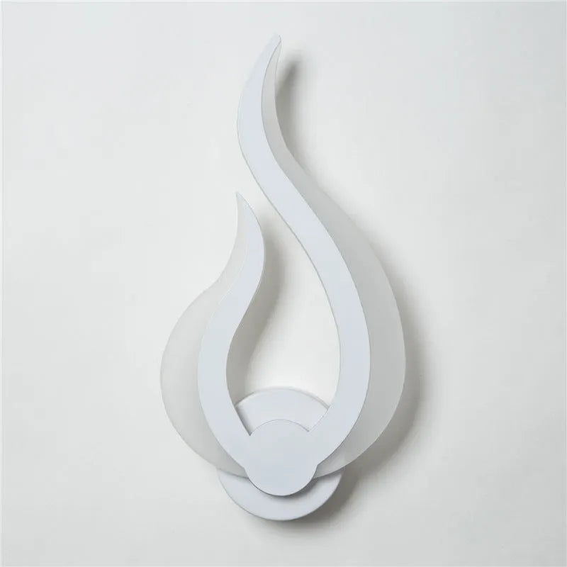 Flame model LED stairway corridor light fixture with matte white finish and acrylic shade on ceiling