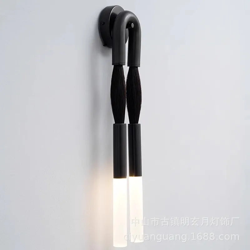 Modern horse hair wall chandelier iron black finish 220V indoor lighting