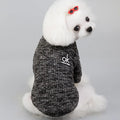 Wool pet clothing sweater for dogs and cats in British style coffee colour available in sizes S to XXL