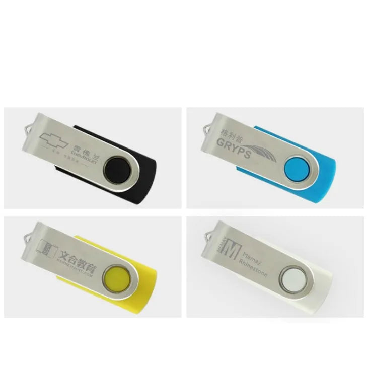 360-degree rotating promotional USB flash drive in polychromatic colour with USB 3.0 connector
