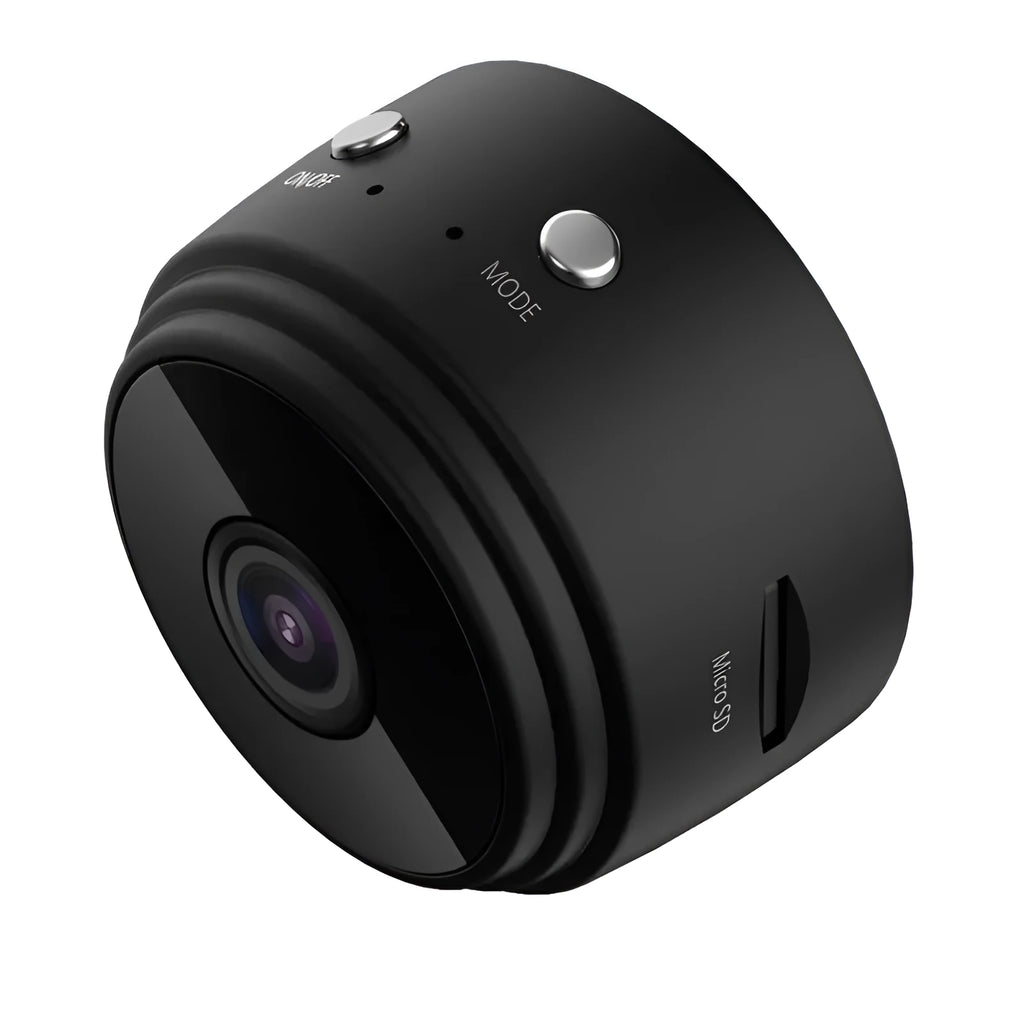 A9 Mini WiFi Smart Sports HD DV Camera with 1080P night vision, ABS body, rotating bracket, black colour