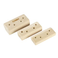 Set of three wooden fingerboard hangboards in 12cm, 40cm and 50cm sizes for grip strength training