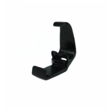 Upgraded X3 black and white Bluetooth wireless game controller for Android phones with cellphone clip attached.