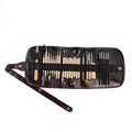 27-piece pottery clay tool set with wooden, stainless steel, and plastic tools in OPP storage bag