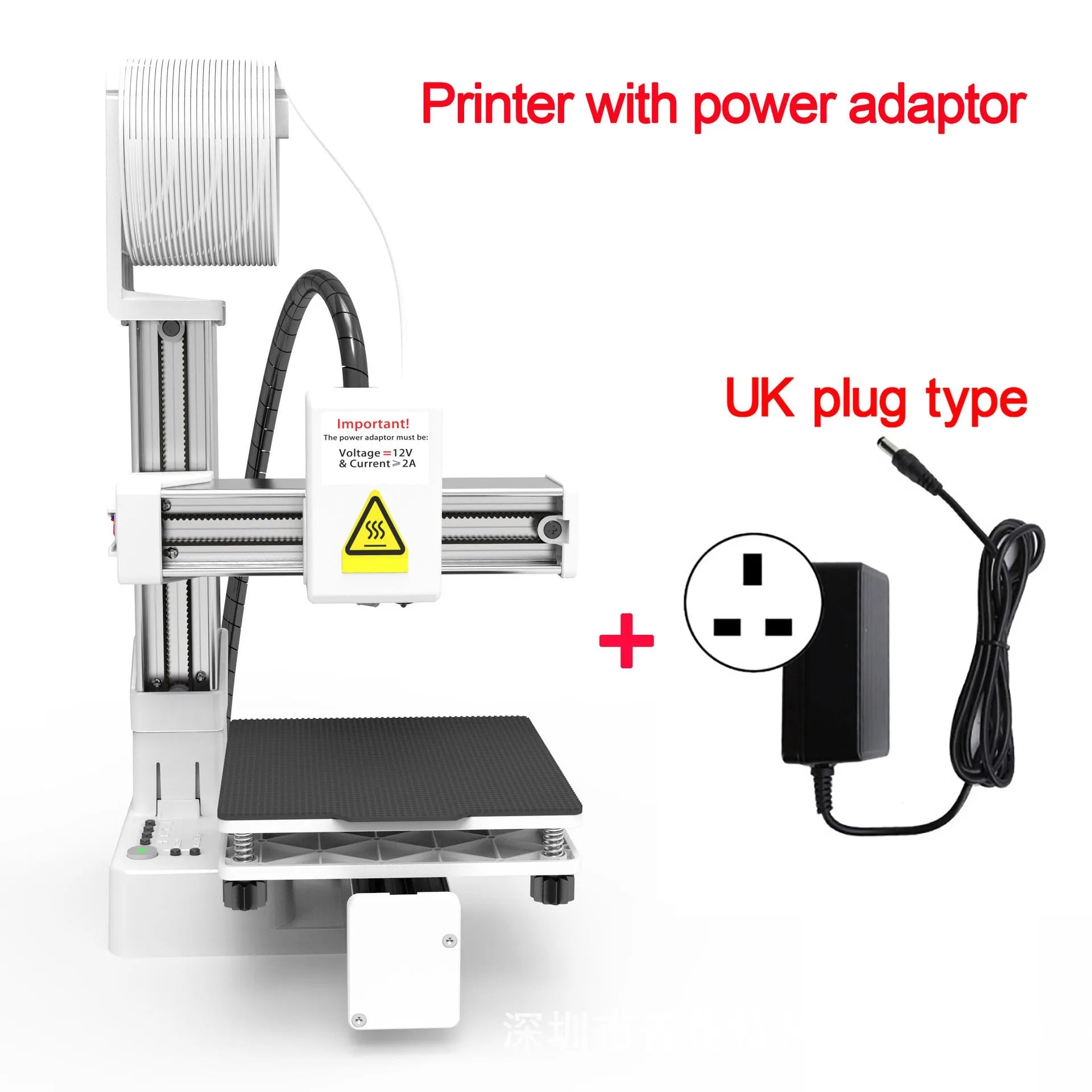White EasyThreed K10 3D printer for entry-level TPU and PLA filament printing.