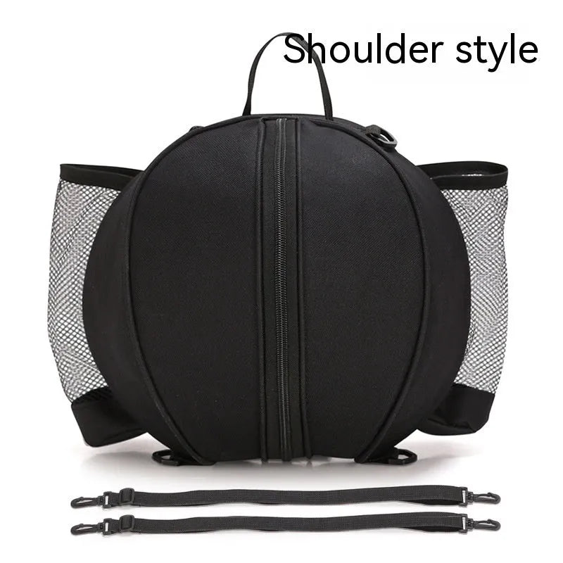 Oxford cloth basketball training bag showing 9 litre capacity with shoulder carrying options