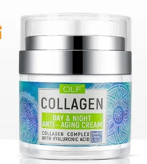 50g collagen cream with retinol and Vitamin E in a white tub, front view