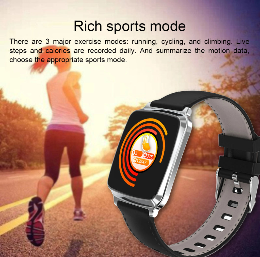 M8 smart bracelet with heart rate monitoring on wrist showing zinc alloy body and TPU strap