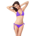 Two-piece bikini set in polyester spandex, free size S-XL, available in ten colours