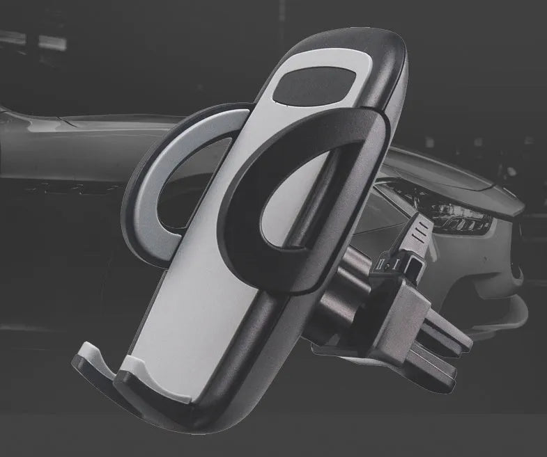 Universal mobile phone holder attached to car air conditioning outlet