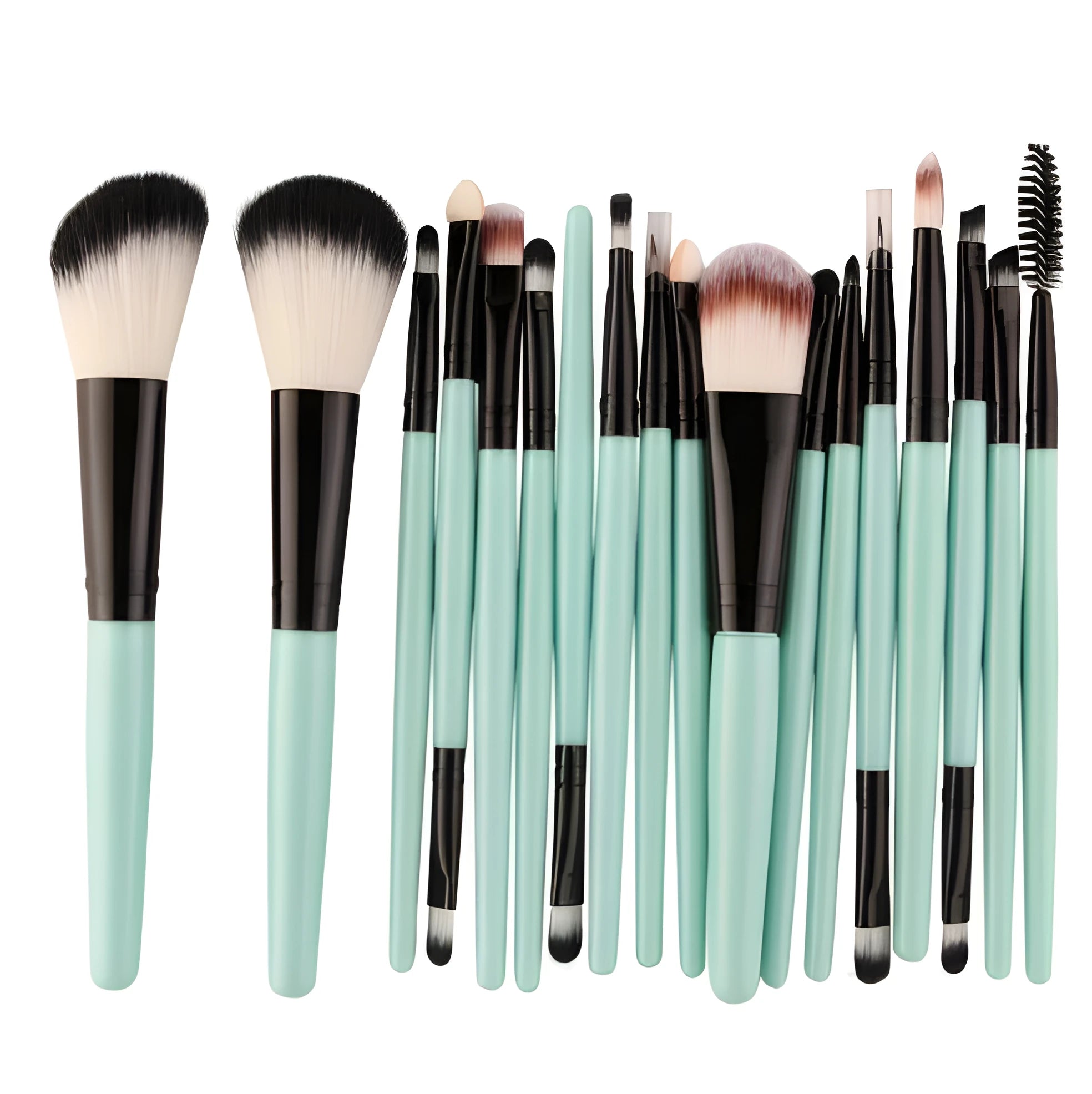 MAANGE 18-piece makeup brush set with fan-shaped contouring brushes