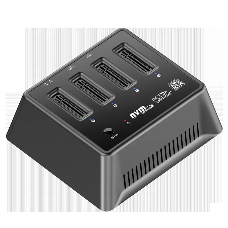 Aluminium alloy M2 dual protocol SSD base measuring 90x78x34mm