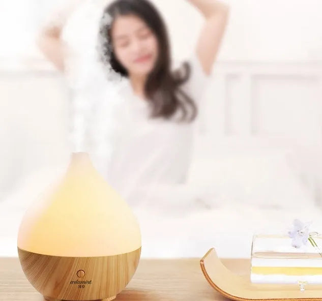 Asakusa wood grain finish vase-shaped USB aroma diffuser with 100ml tank