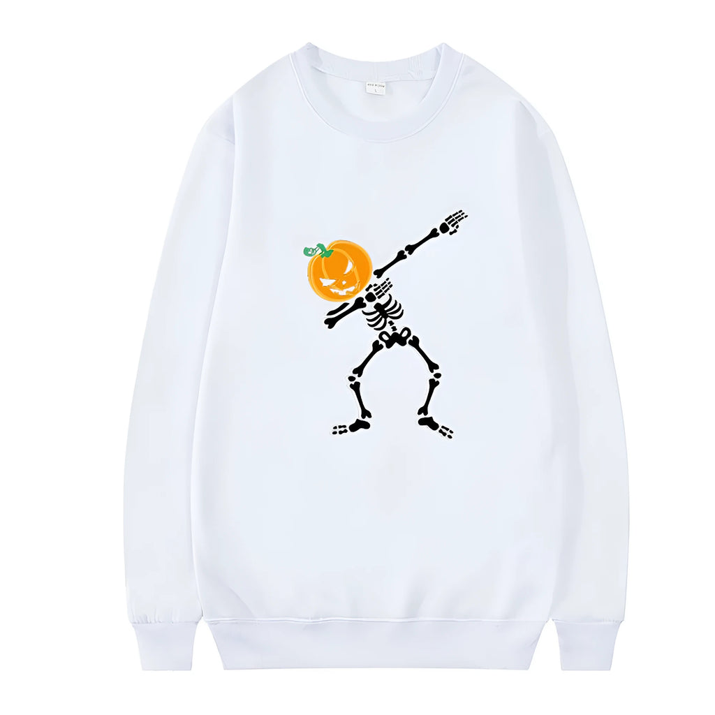 Women's printed long sleeve crew neck casual top shown in multiple colour options.